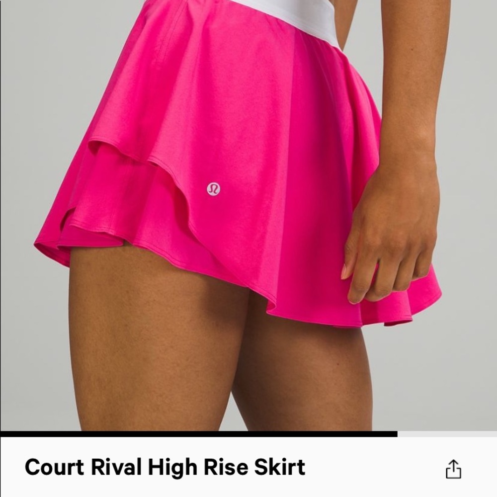 Lululemon Court Rival High Rise Skirt